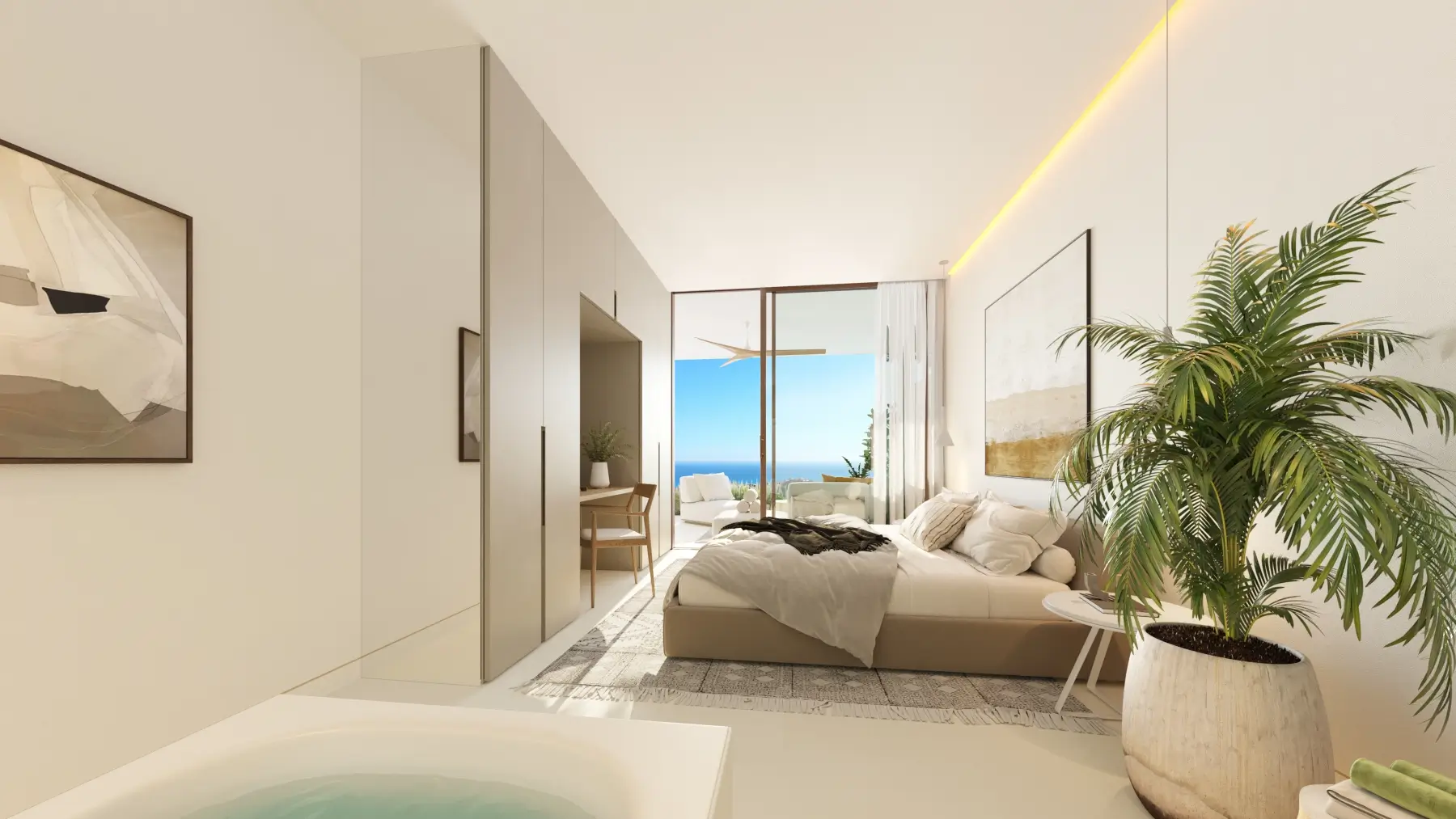 Ein anderes Schlafzimmer als Beispiel